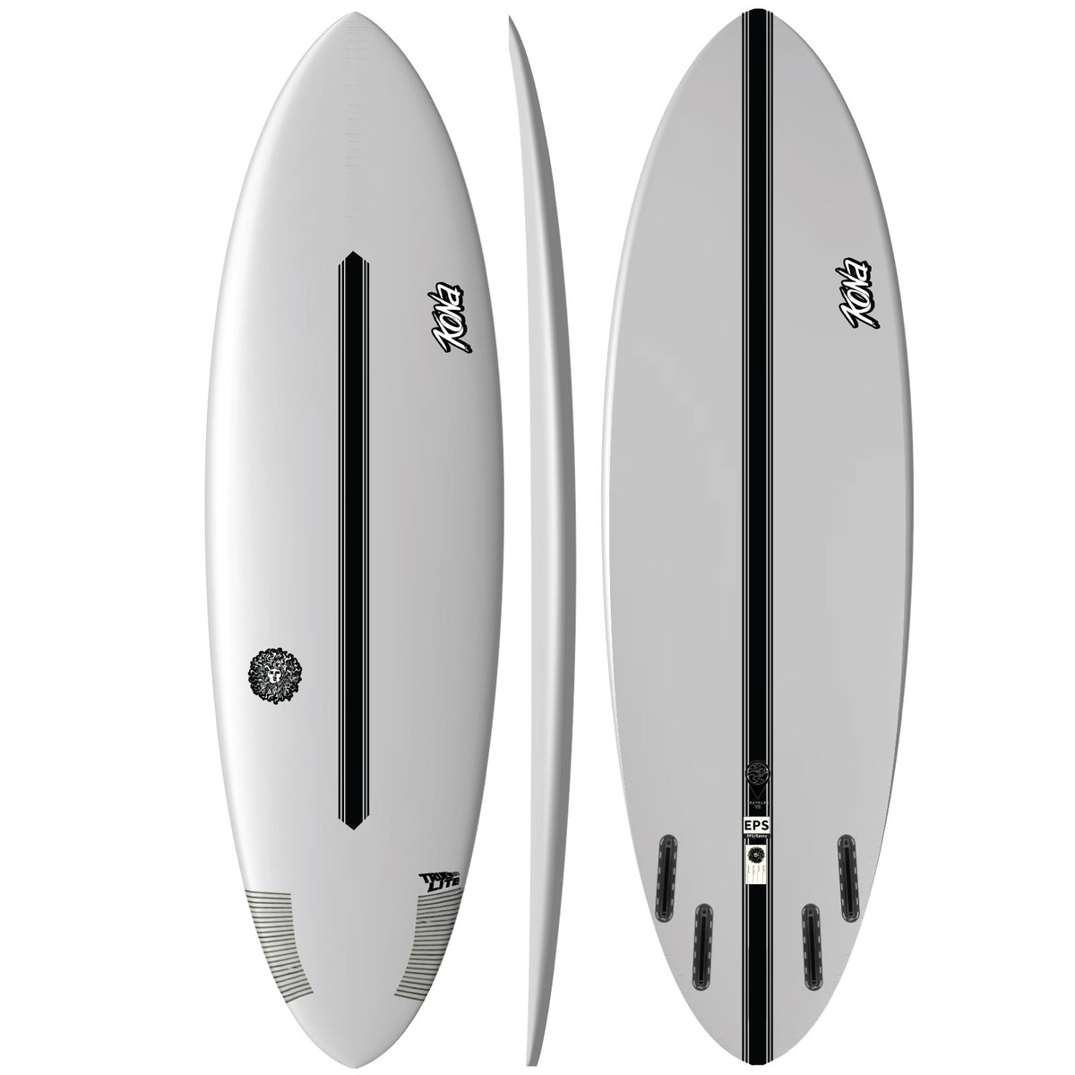 Traveler V2 EPS Truelite Series Surfboard - Clear/White