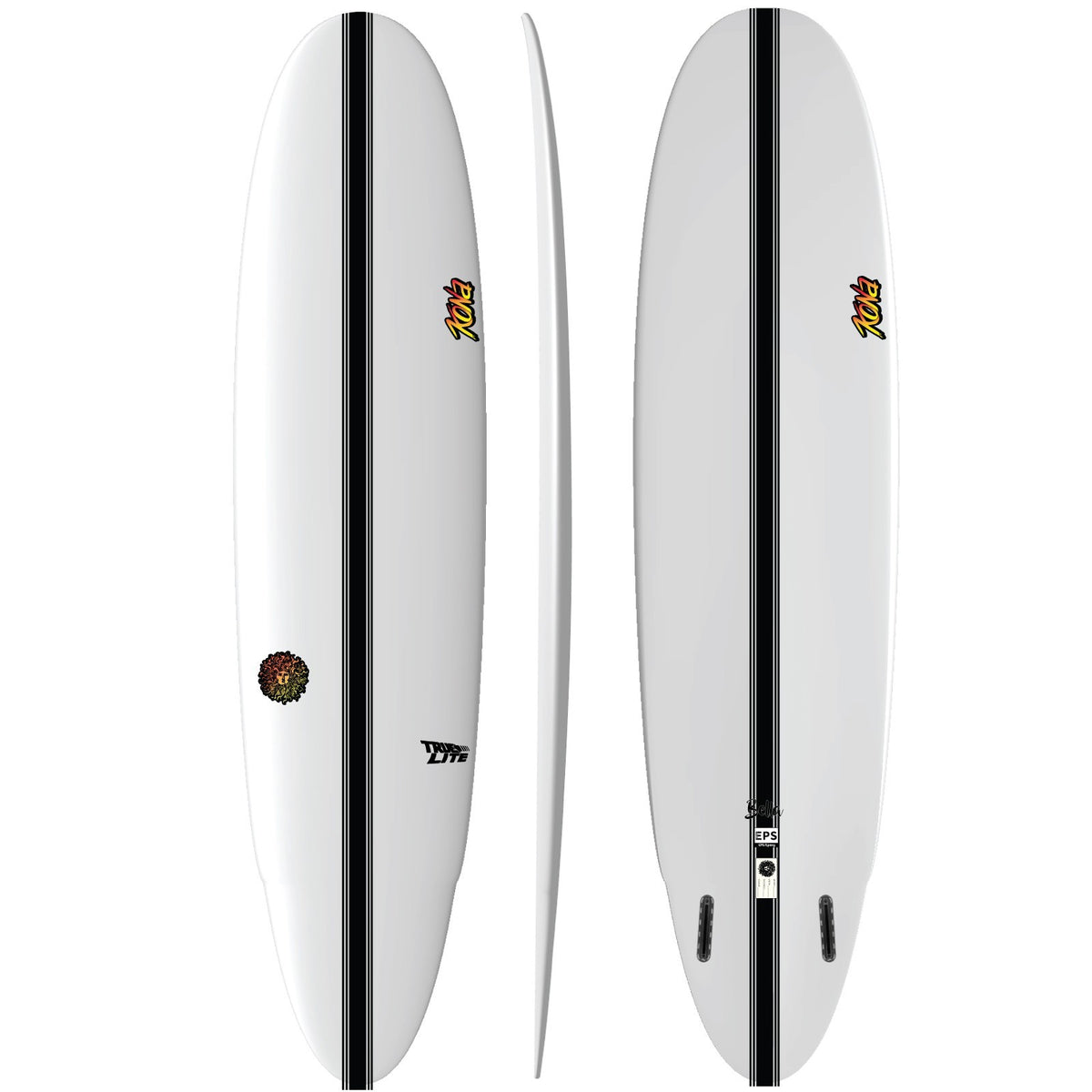 Bella EPS Truelite Series Surfboard - Clear/Red