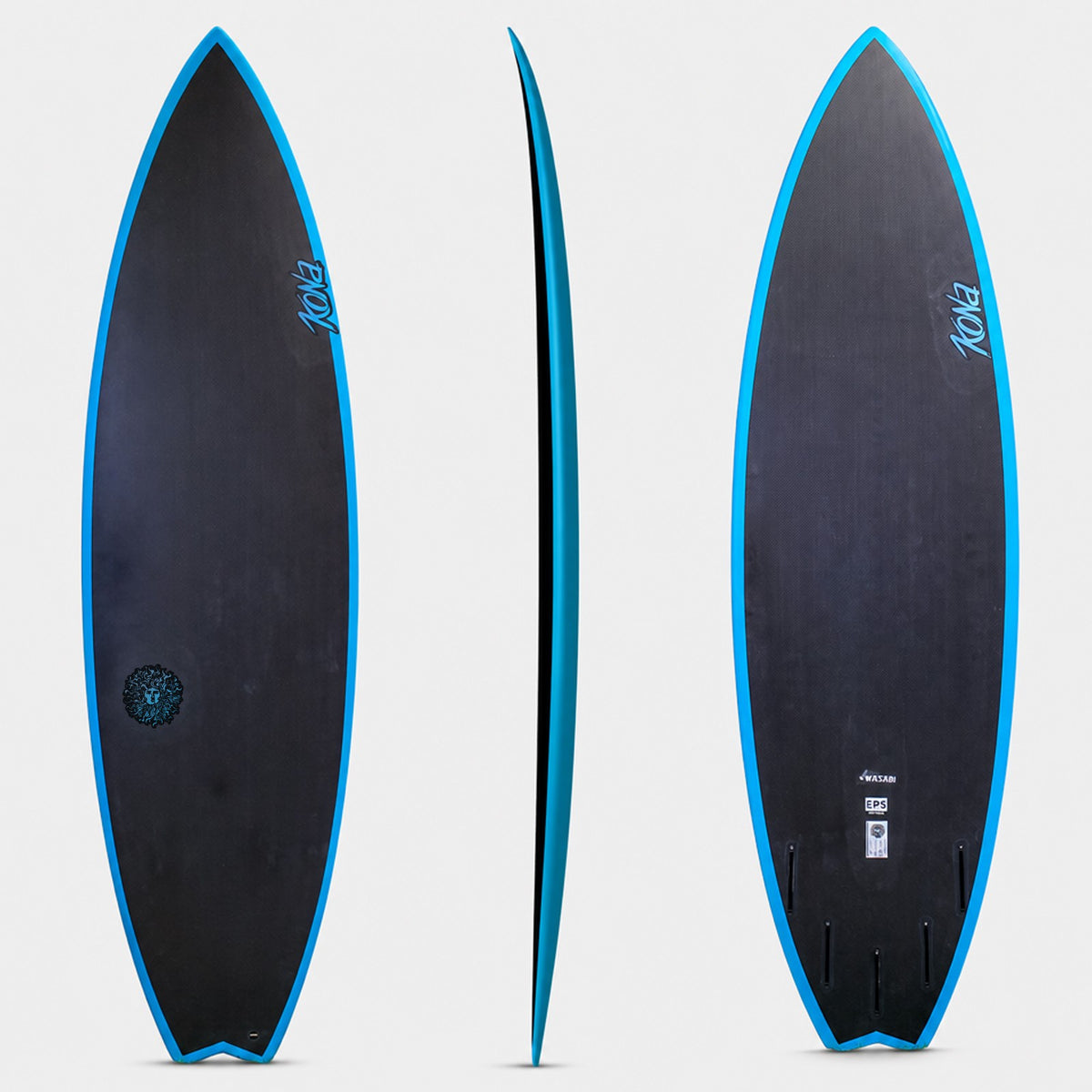 Wasabi EPS Dark Phantom Series Surfboard - Blue