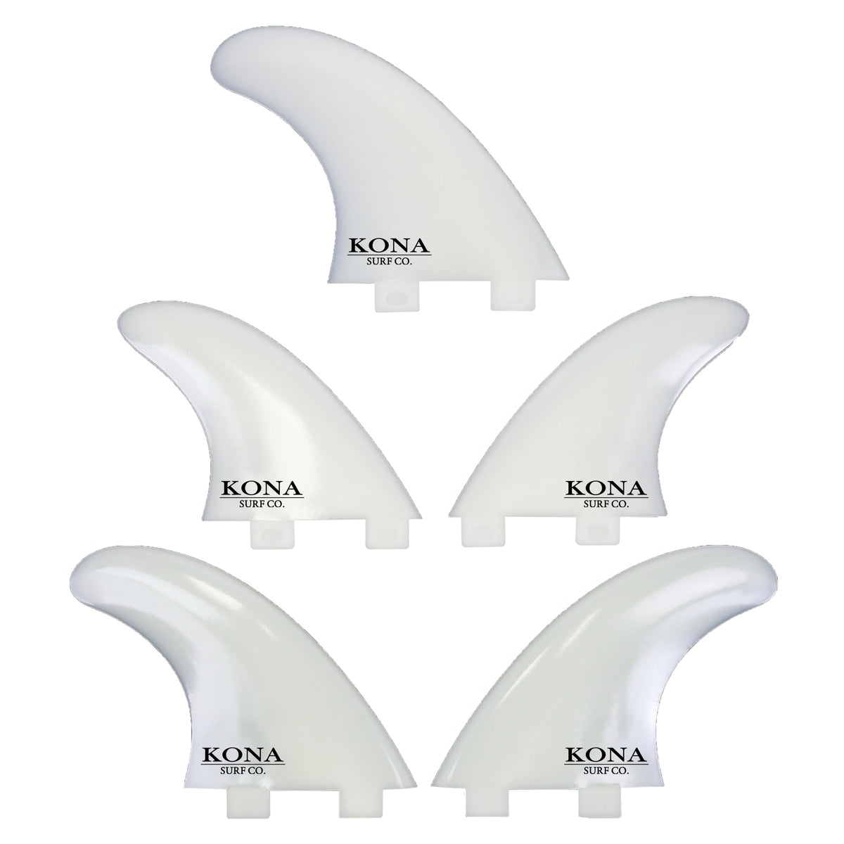 Two Tab (5 Fin) Plastic Shortboard Fins