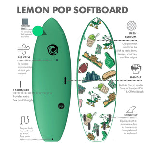 KO'A Lemon Pop Softboard - Fot the Birds