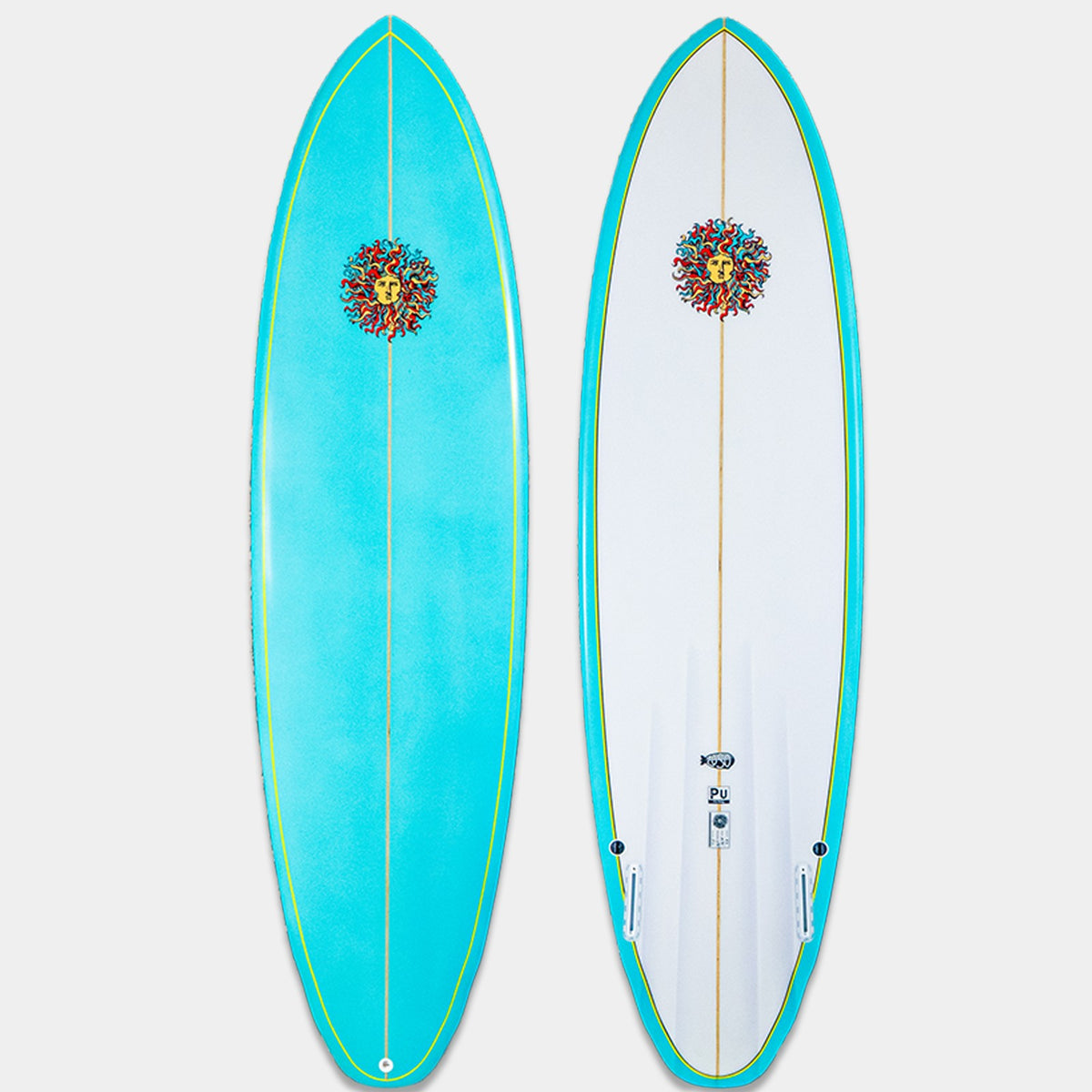 ZoSO PU Series Surfboard - Baby Blue/White