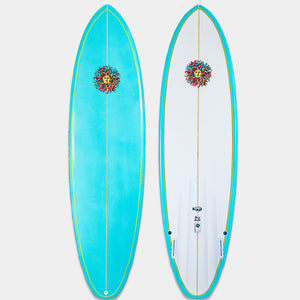 ZoSO PU Series Surfboard - Baby Blue/White