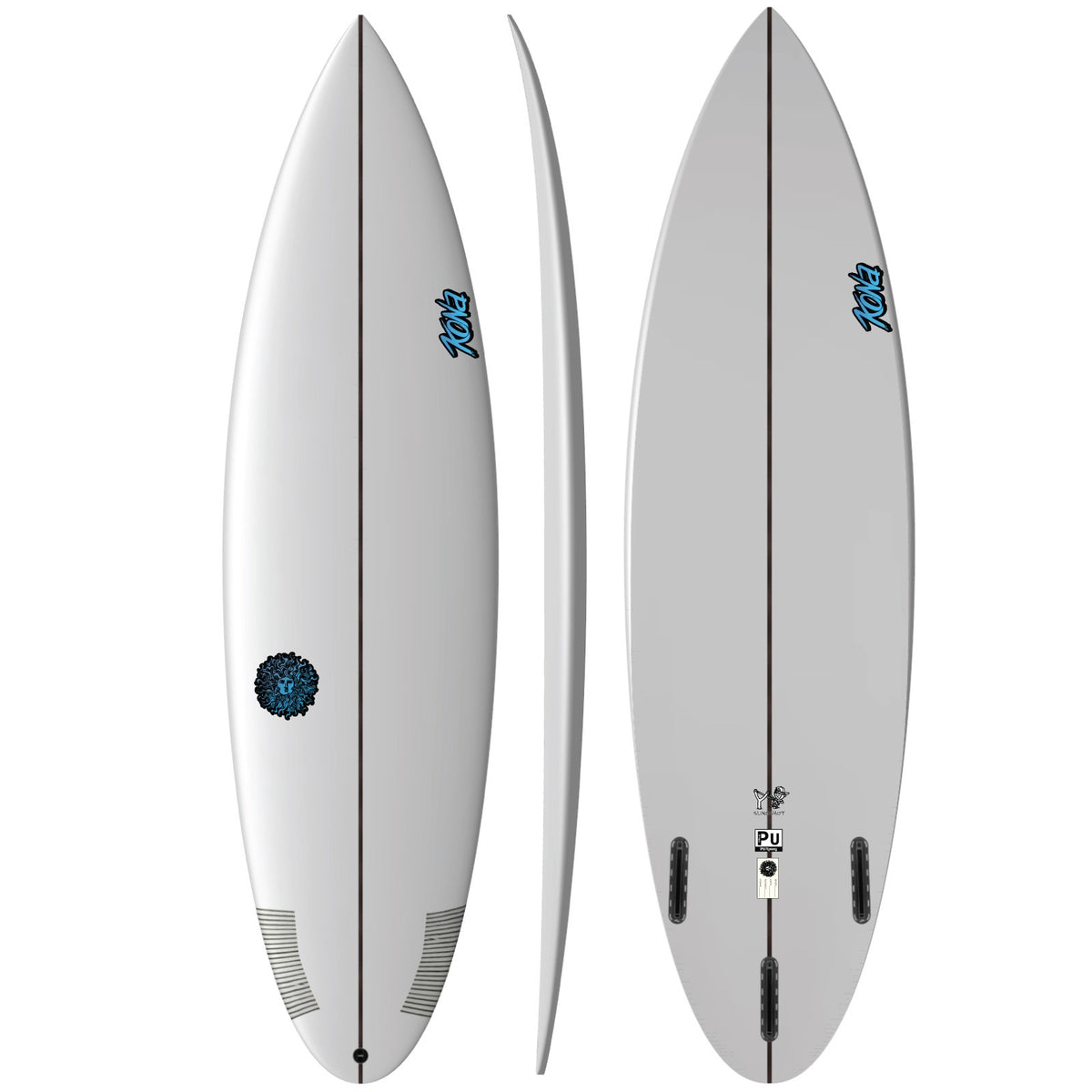 Slingshot PU Series Surfboard - Clear/Blue