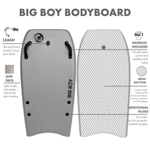 KO'A Big Boy Bodyboard - Grey