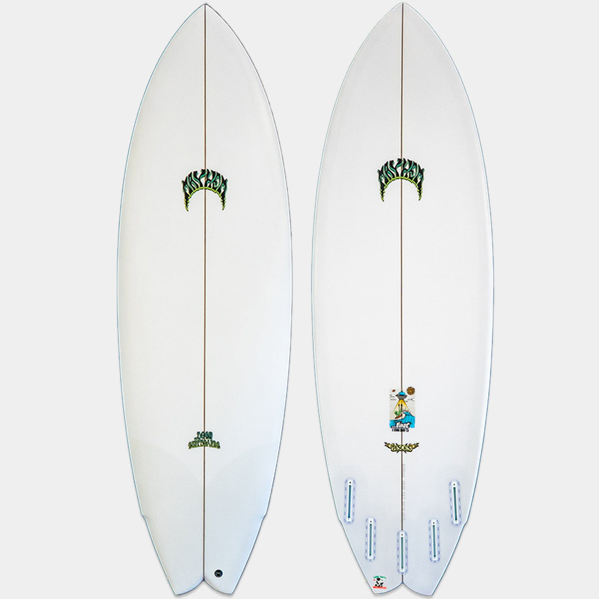 Lost Pisces Surfboard - White/Green
