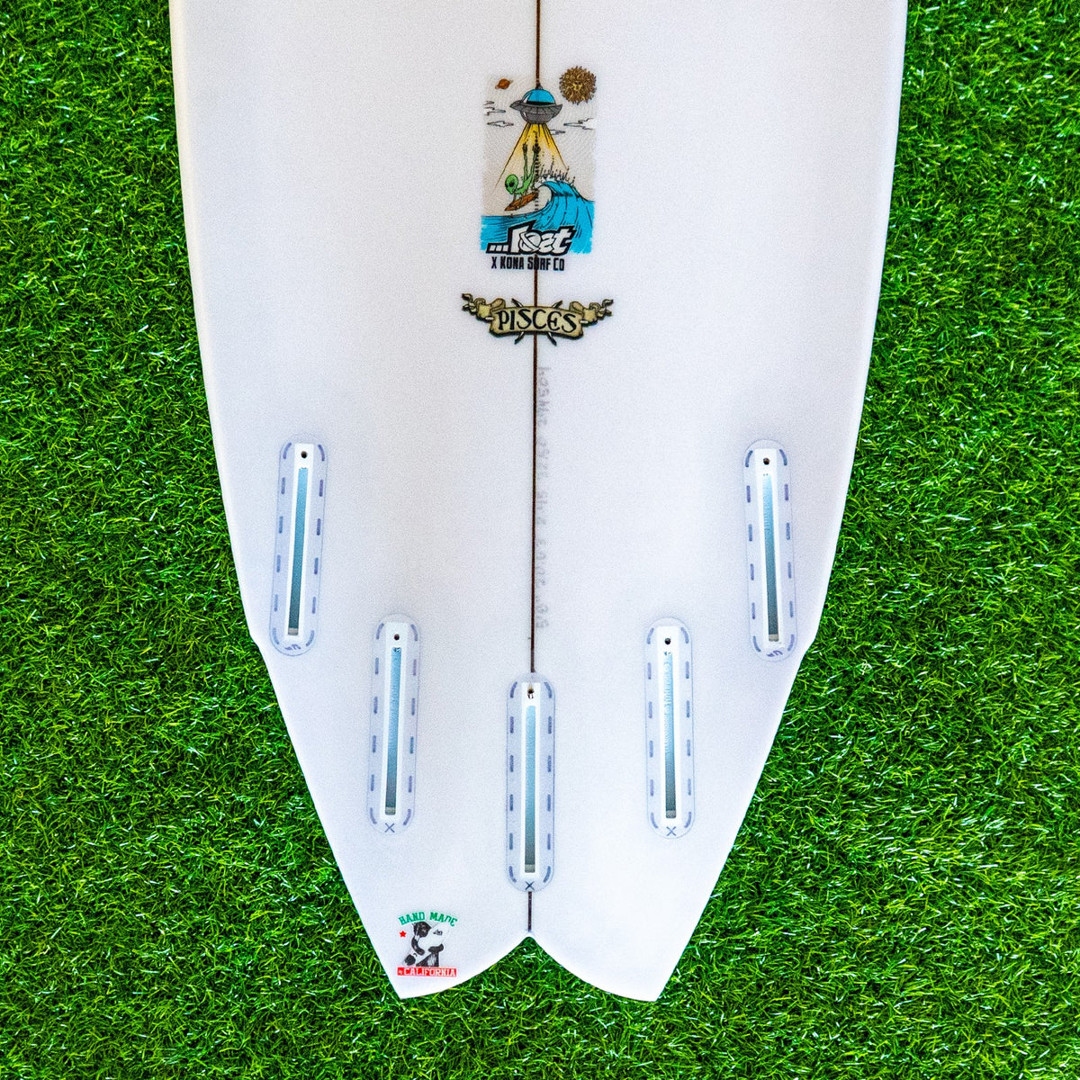 Lost Pisces Surfboard - White/Grey