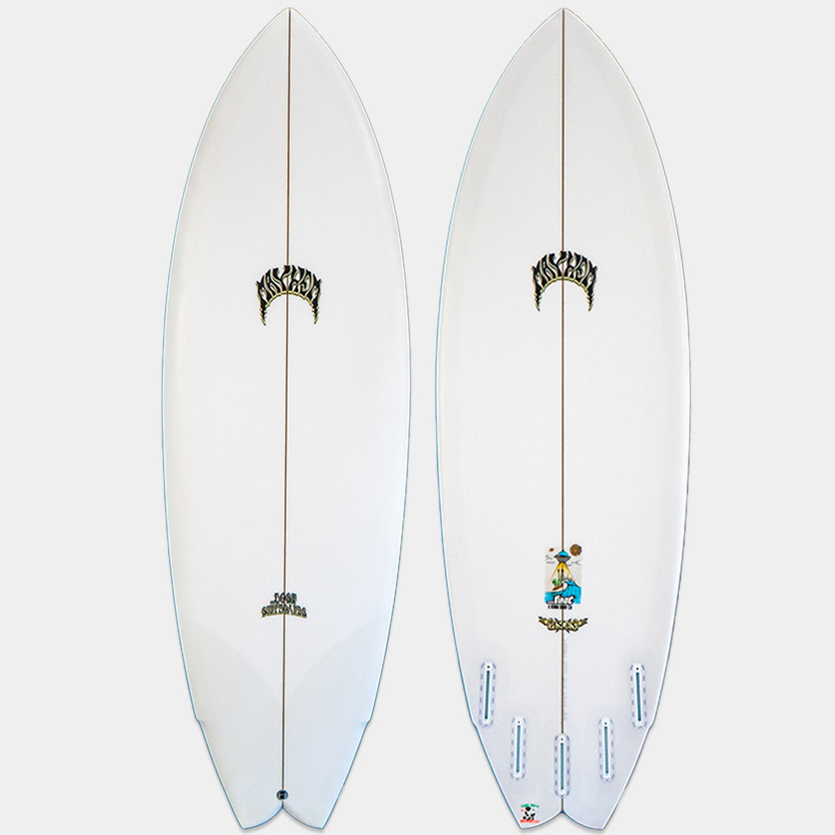 Lost Pisces Surfboard - White/Grey