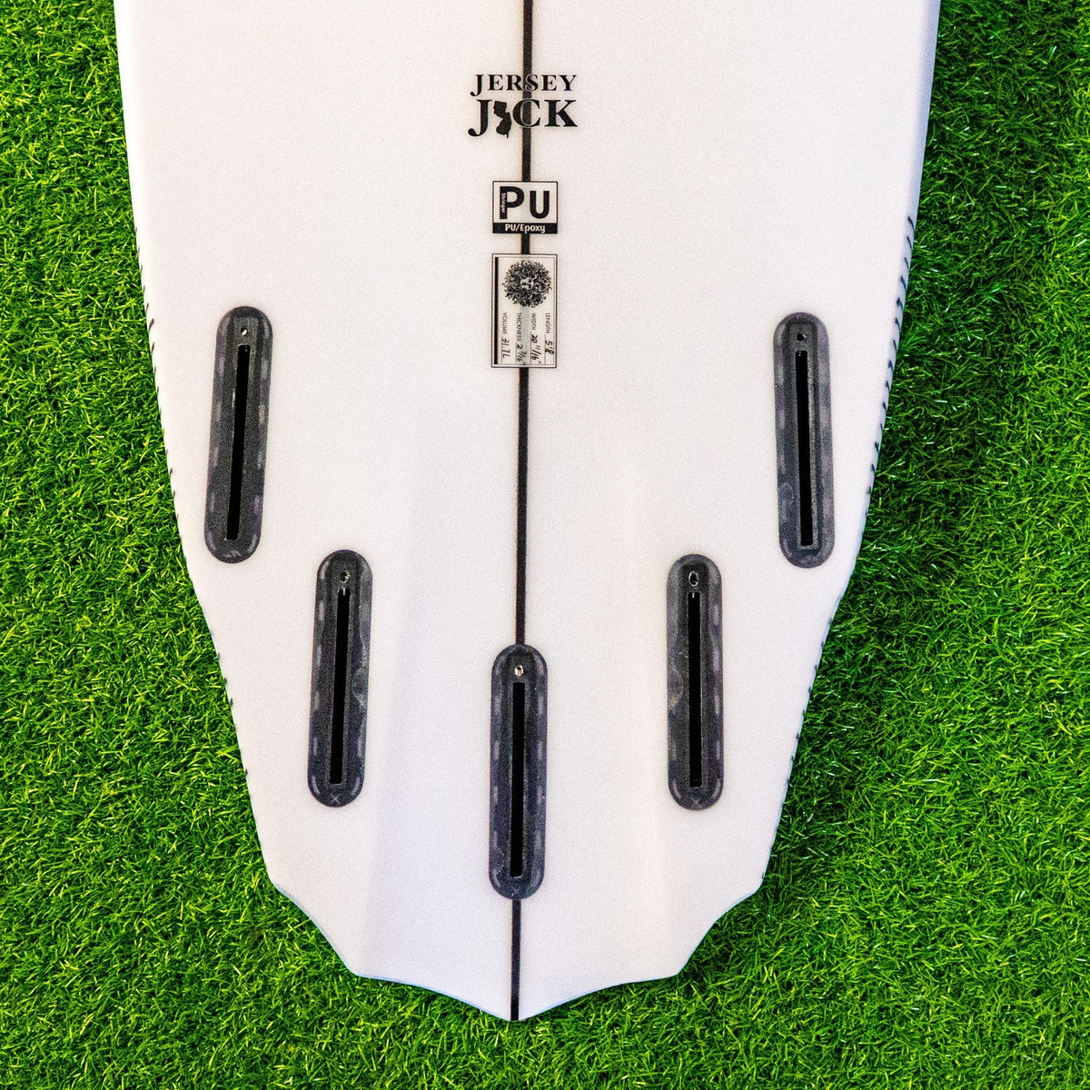 Jersey Jack PU Series Surfboard - Clear/White