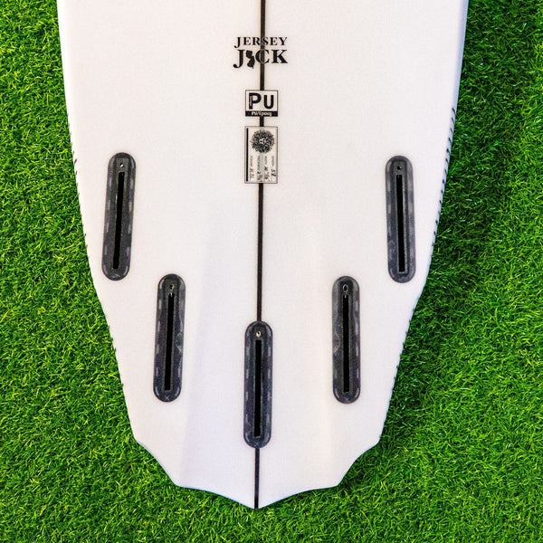 Jersey Jack PU Series Surfboard - Clear/White