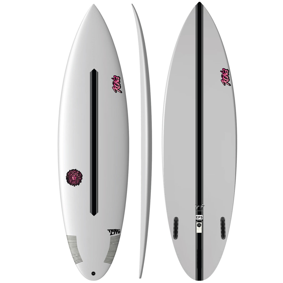 Slingshot EPS Truelite Series Surfboard - Clear/Pink