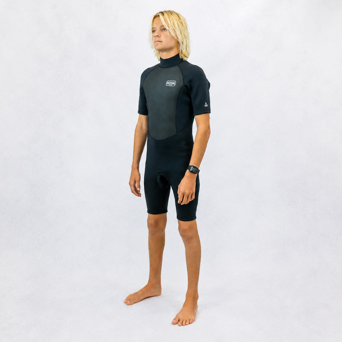 Union 2MM Flatlock Backzip S/S Mens Springsuit - Black