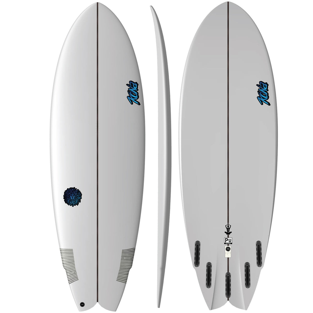 Zen PU Series Surfboard - Clear/Blue