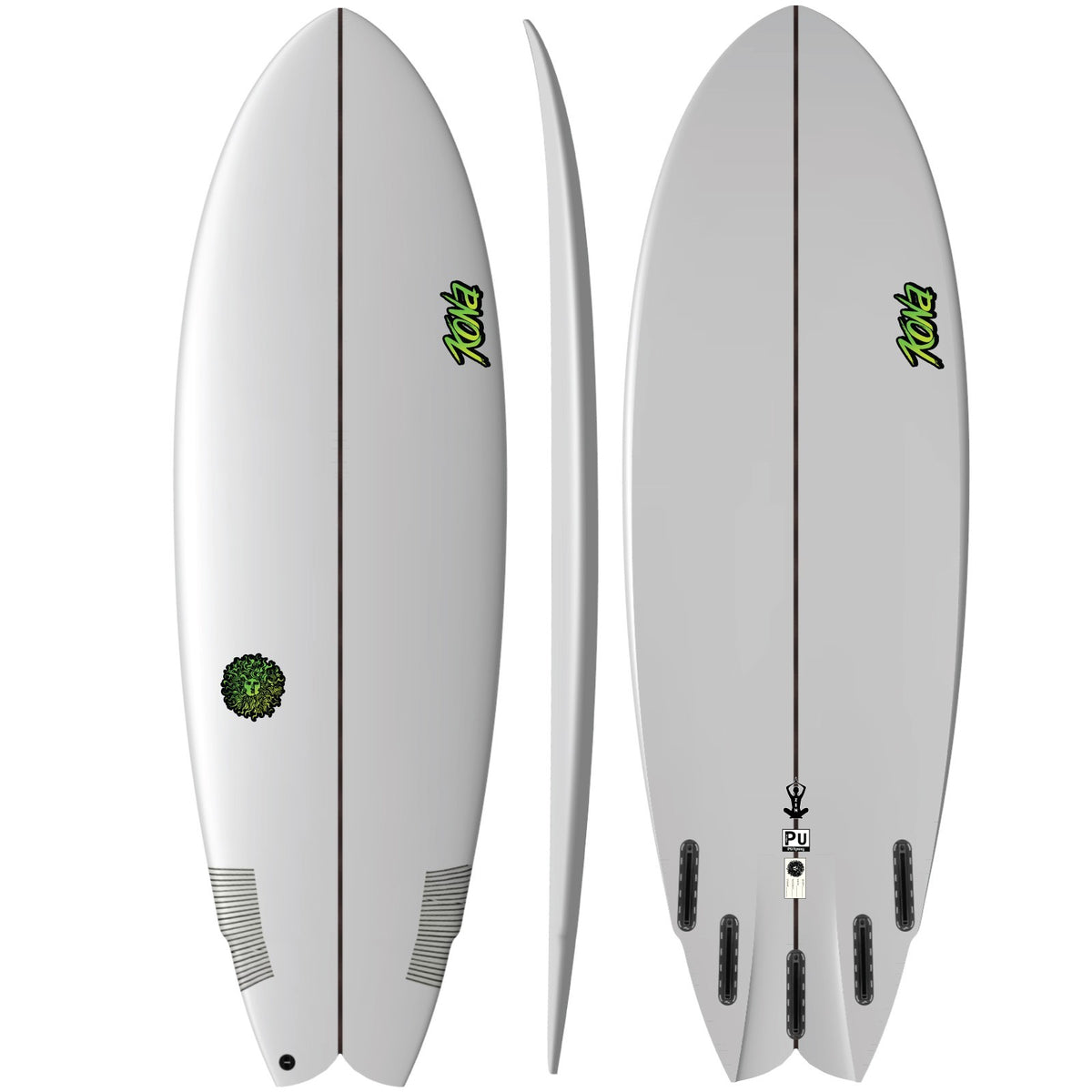 Zen PU Series Surfboard - Clear/Green