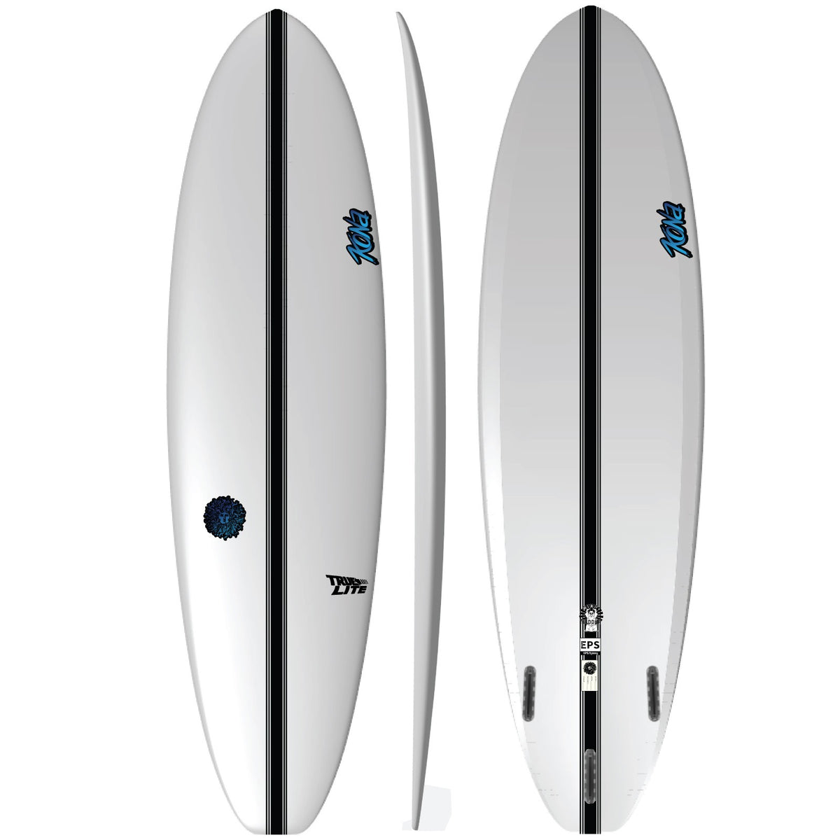 Mini Buddha EPS Truelite Series Surfboard - Clear/Blue