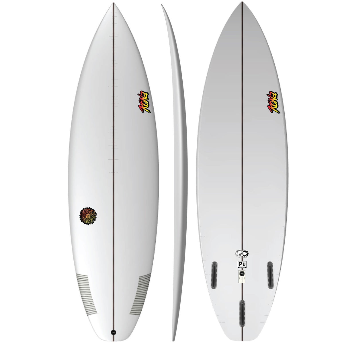 Bullet Pro PU Series Surfboard - Clear/Red
