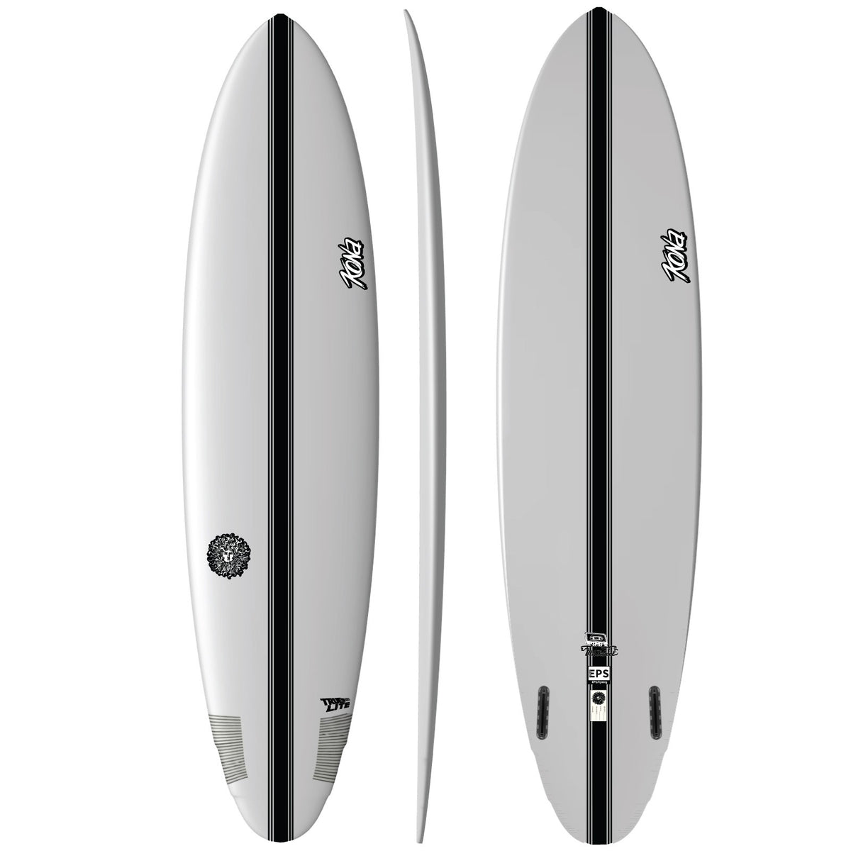 Old School EPS Truelite Series Surfboard - Clear/White