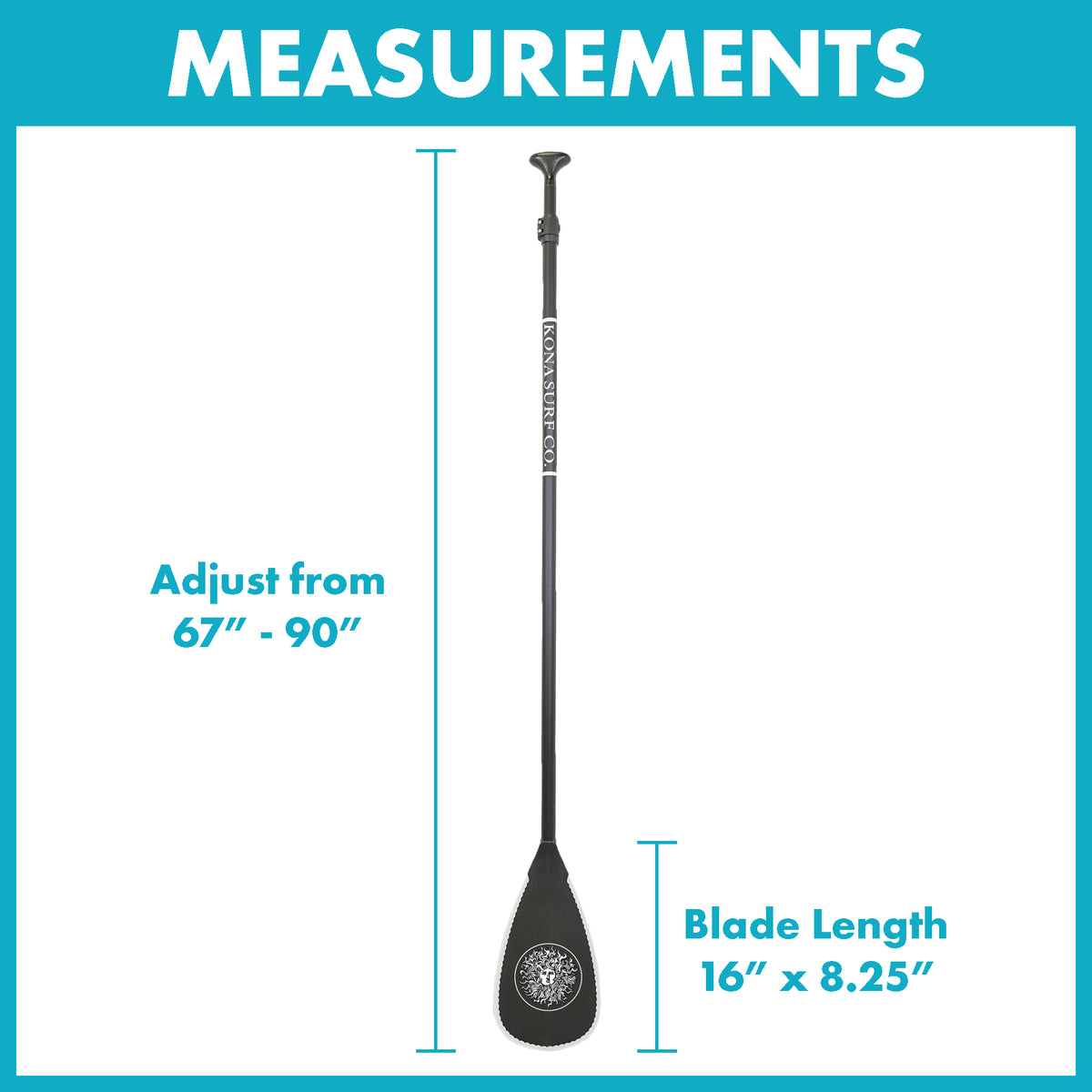 Fiberglass & Plastic 2-Piece Adjustable SUP Paddle