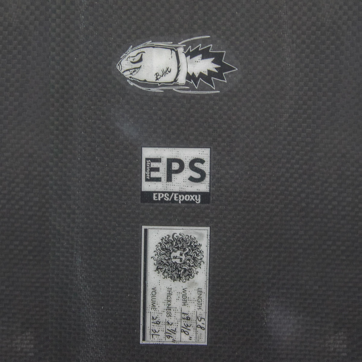 Bullet 2.0 EPS Dark Phantom Series Surfboard - Black/Blue
