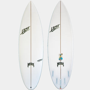 Lost The Ripper Round Surfboard - White/Green