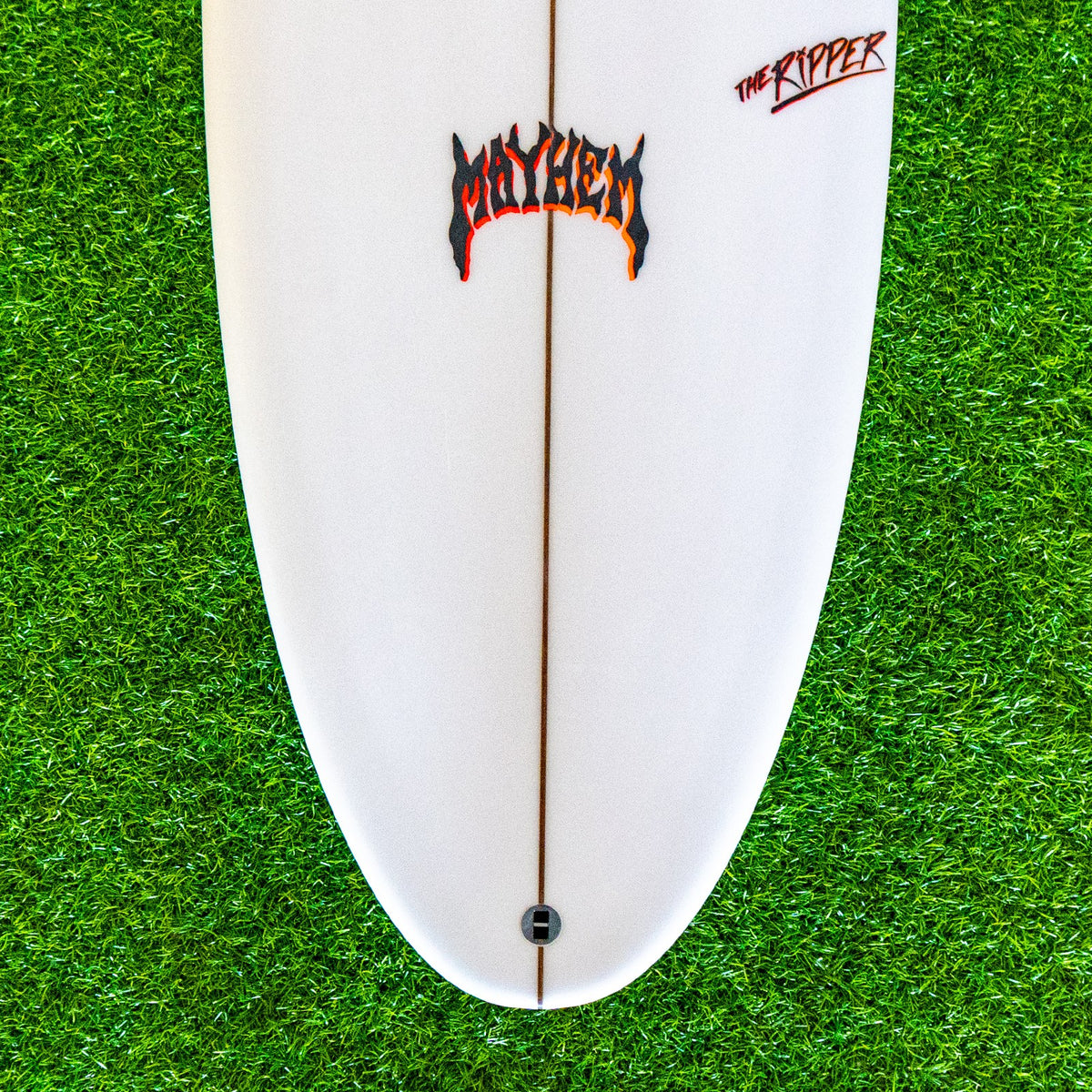 Lost The Ripper Round Surfboard - White/Orange