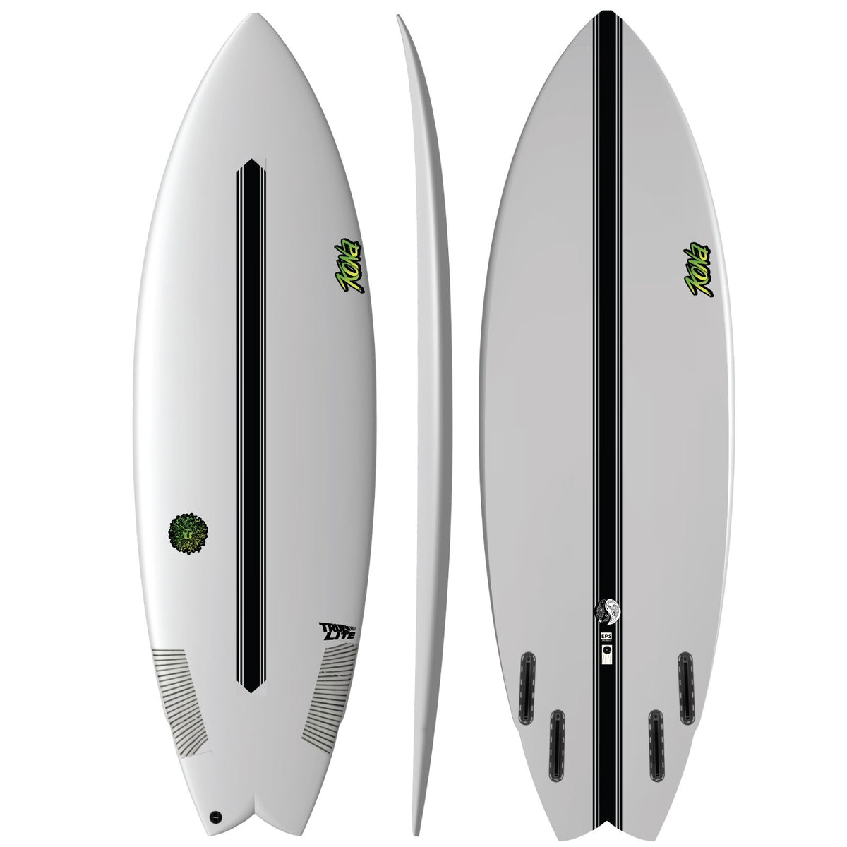 Kai 2.0 EPS Truelite Series Surfboard - Clear/Green