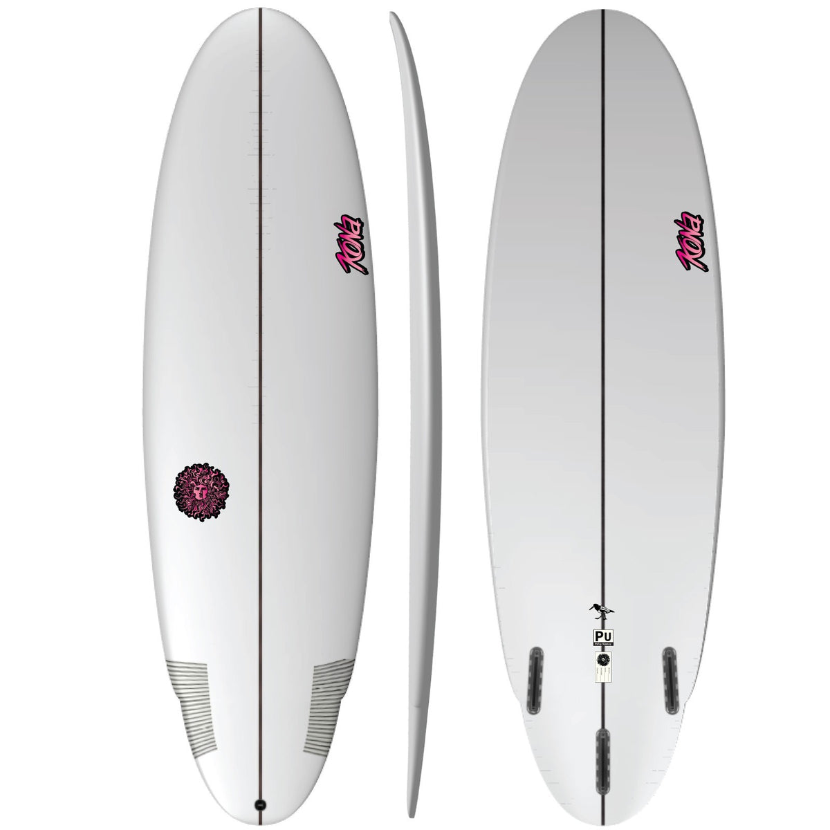 Oyster Catcher PU Series Surfboard - Clear/Pink