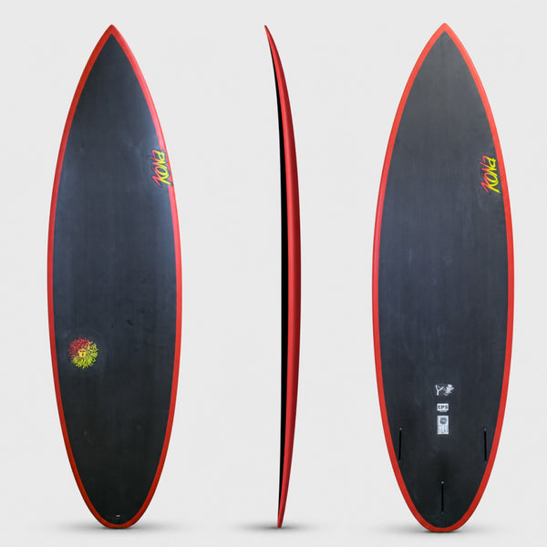 Slingshot EPS Dark Phantom Series Surfboard - Black/Red