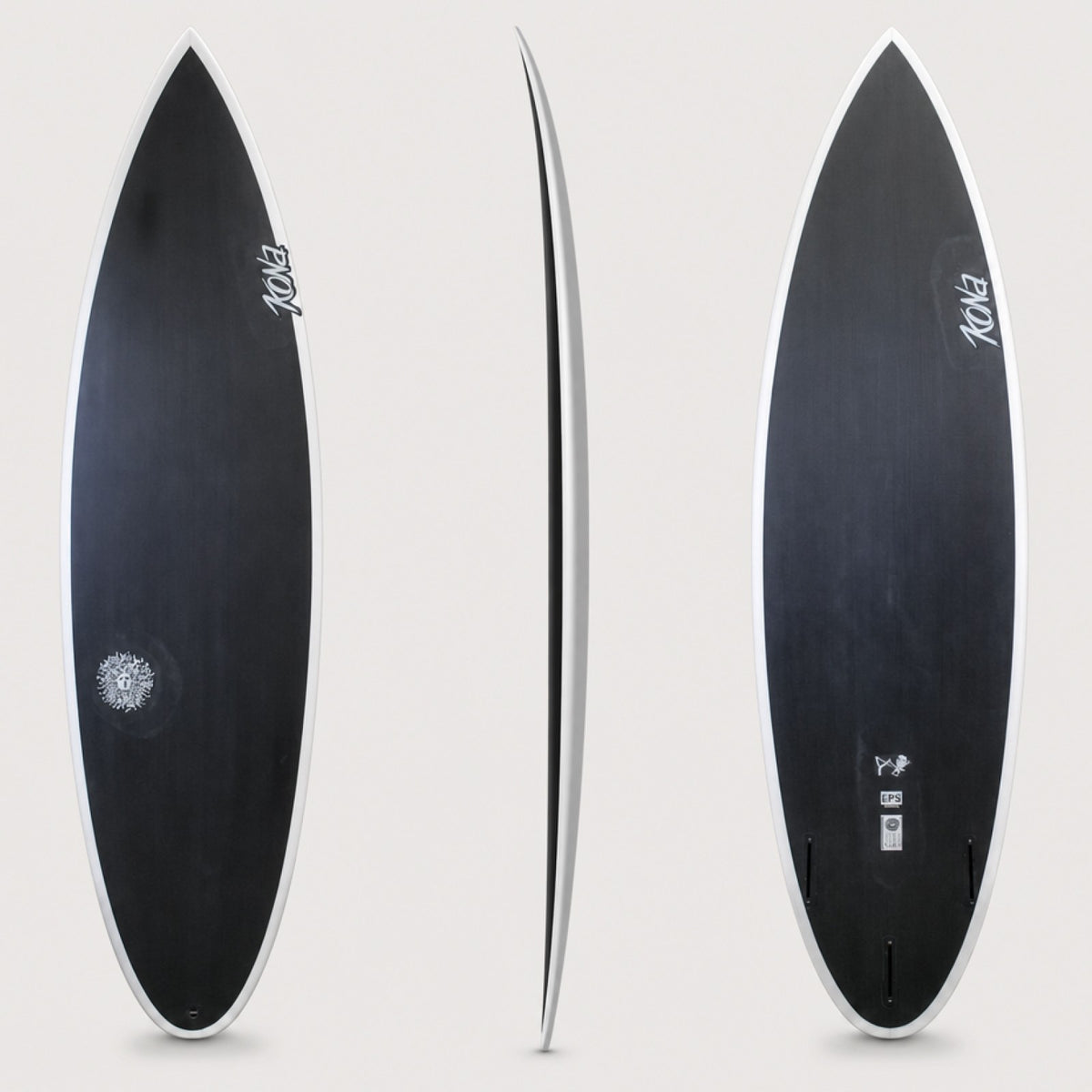 Slingshot EPS Dark Phantom Series Surfboard - Black/White