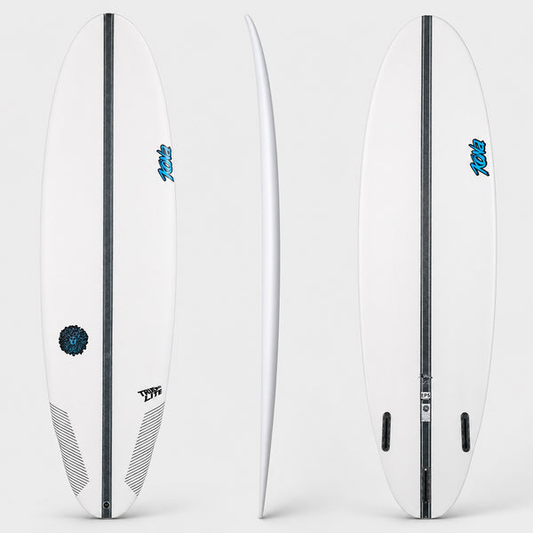 Oyster Catcher EPS Truelite Surfboard - Clear/Blue