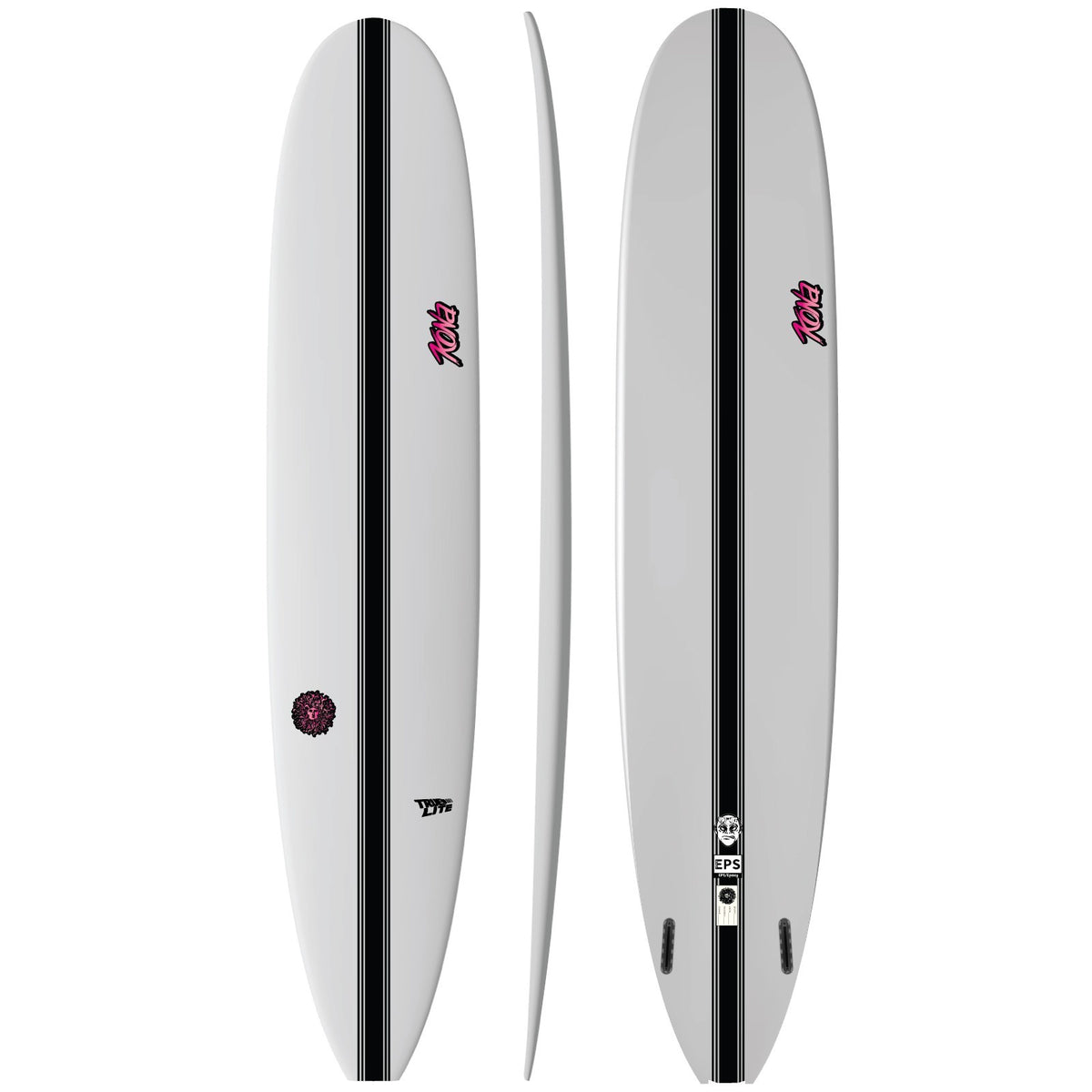 Hyper Mike EPS Truelite Series Surfboard - Clear/Pink