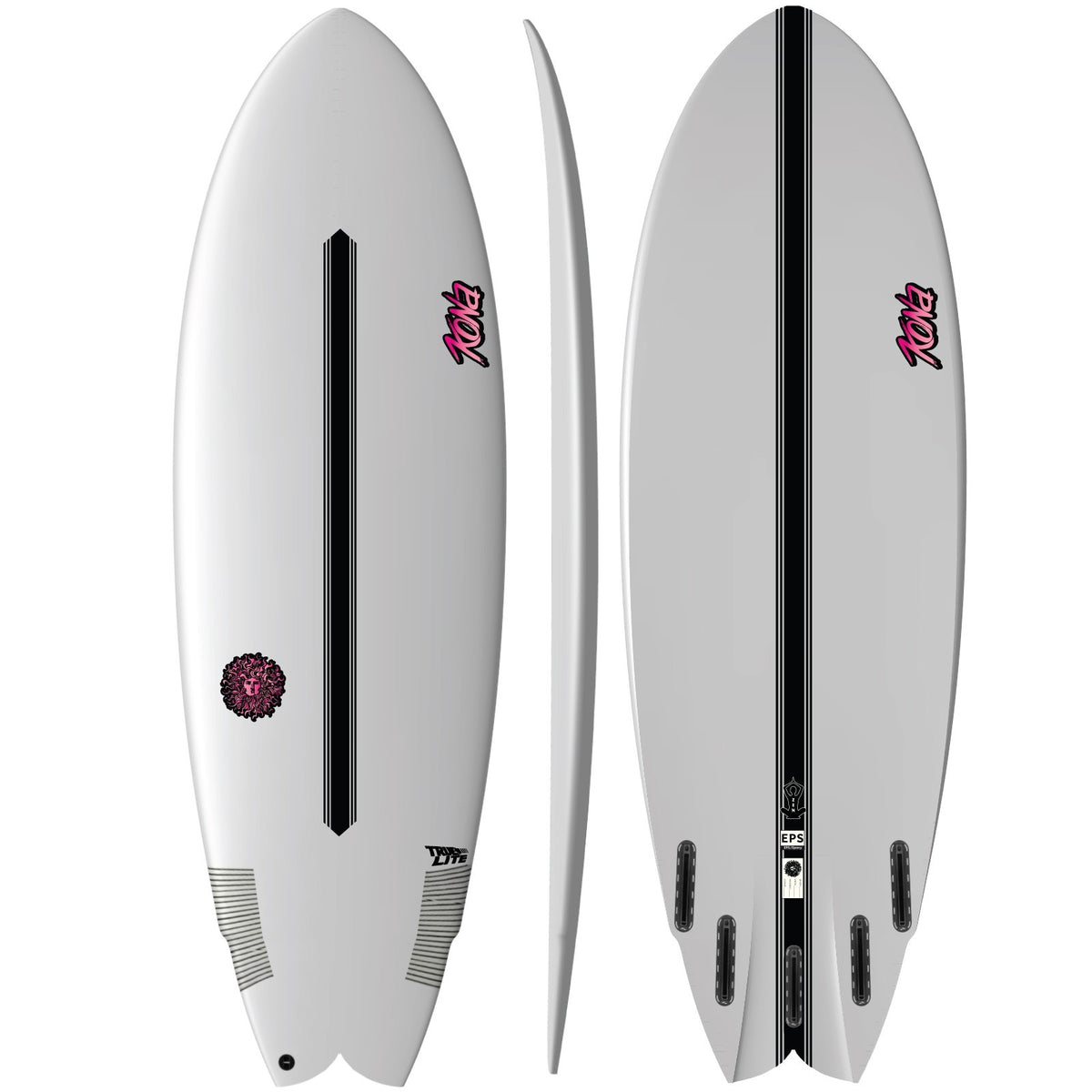 Zen EPS Truelite Series Surfboard - Clear/Pink