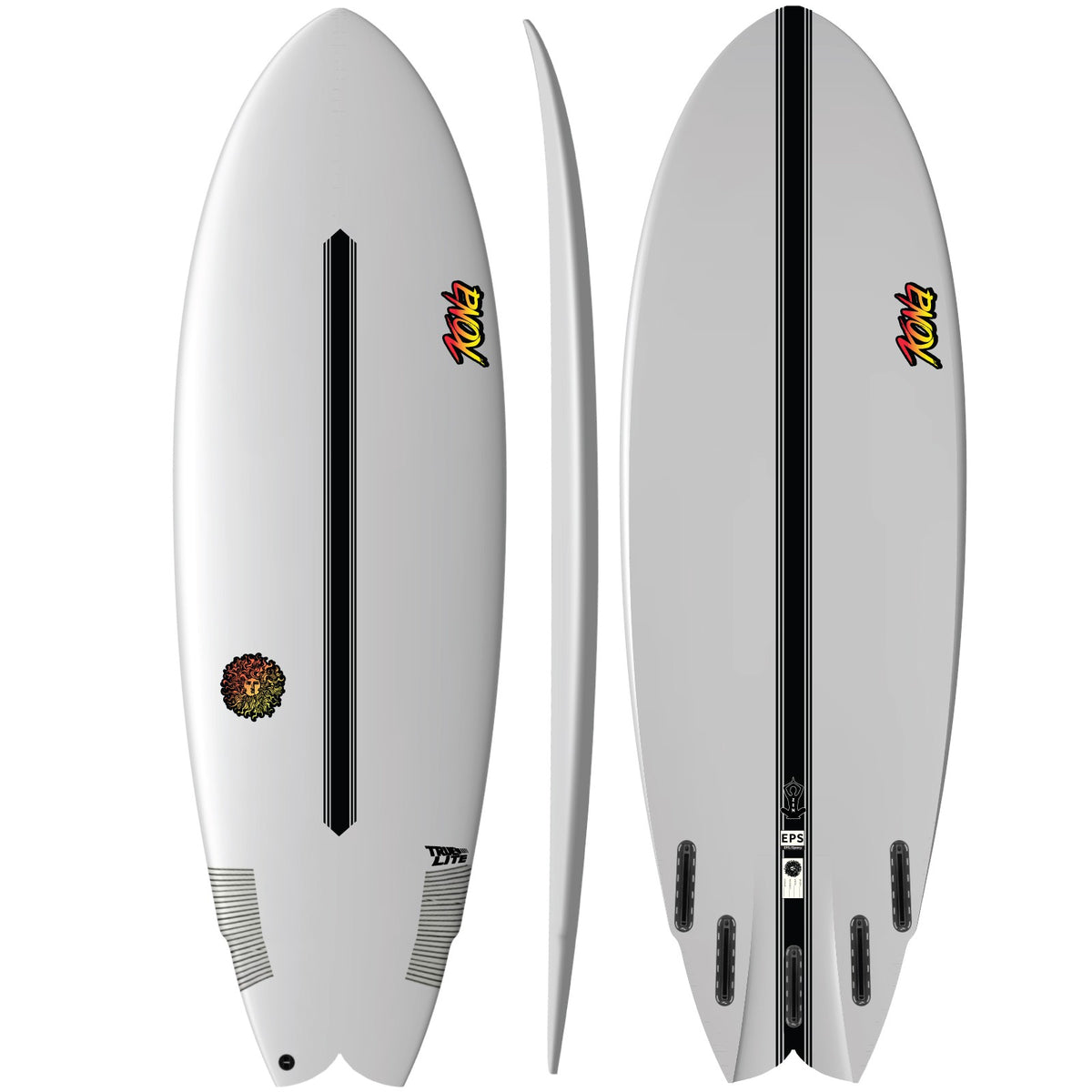 Zen EPS Truelite Series Surfboard - Clear/Red
