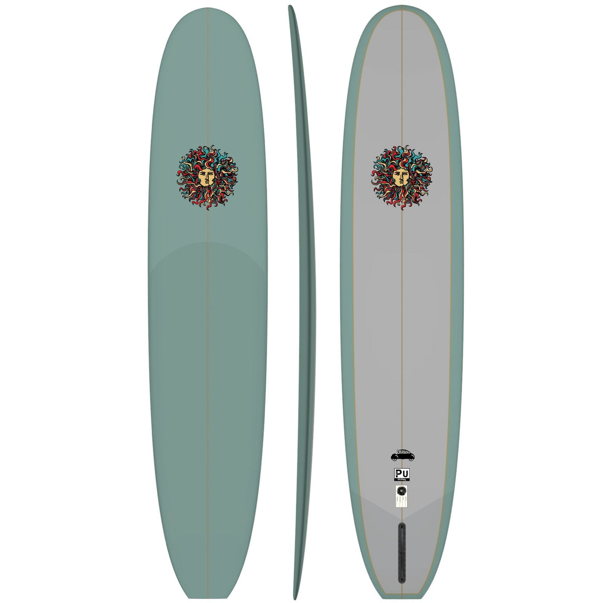 Cruiser PU Series Surfboard - Seafoam