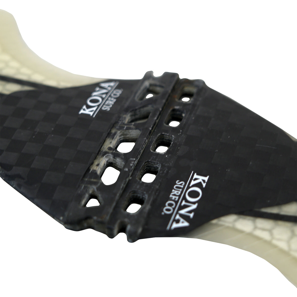 Single Tab (5 Fin) Shortboard Fins - Carbon Lines/White Comb
