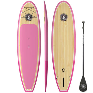 The Escape Standup Paddleboard Package - Bamboo/2T Pink/Bamboo
