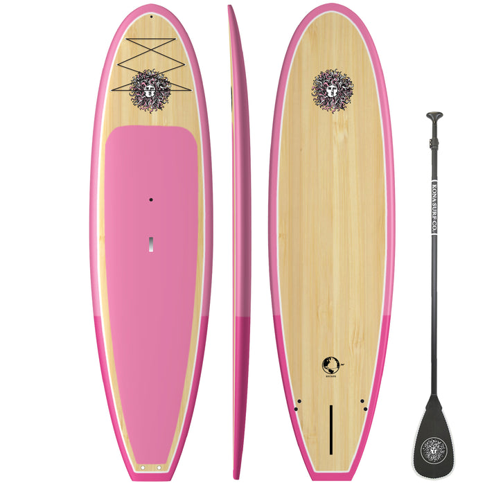 The Escape Standup Paddleboard Package - Bamboo/2T Pink/Bamboo