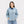 Sun Badge Womens Zip Hoodie - Misty Blue