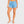 Script Womens Shorts - Misty Blue