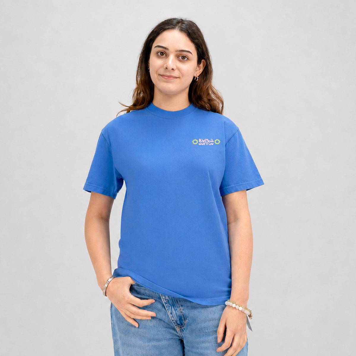 Sun Badge Womens T-Shirt - Mystic Blue