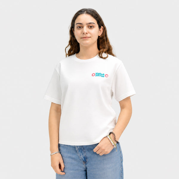 Sun Badge Womens T-Shirt - White