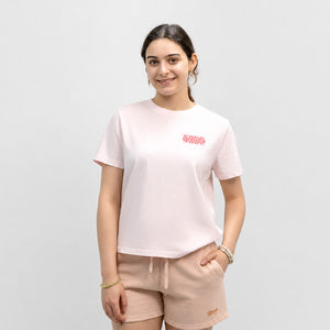Coastal Club Puff Womens Midlength T-Shirt - Pink