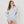 Luna Stripe Womens Zip Hoodie - Heather Grey