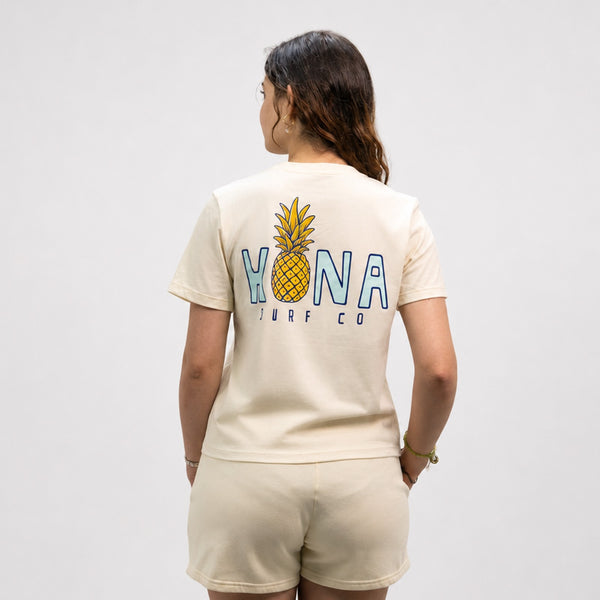 Livin Aloha 2 Womens Midlength T-Shirt - Natural