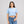 Sun Badge Womens Cropped T-Shirt - Powder Blue