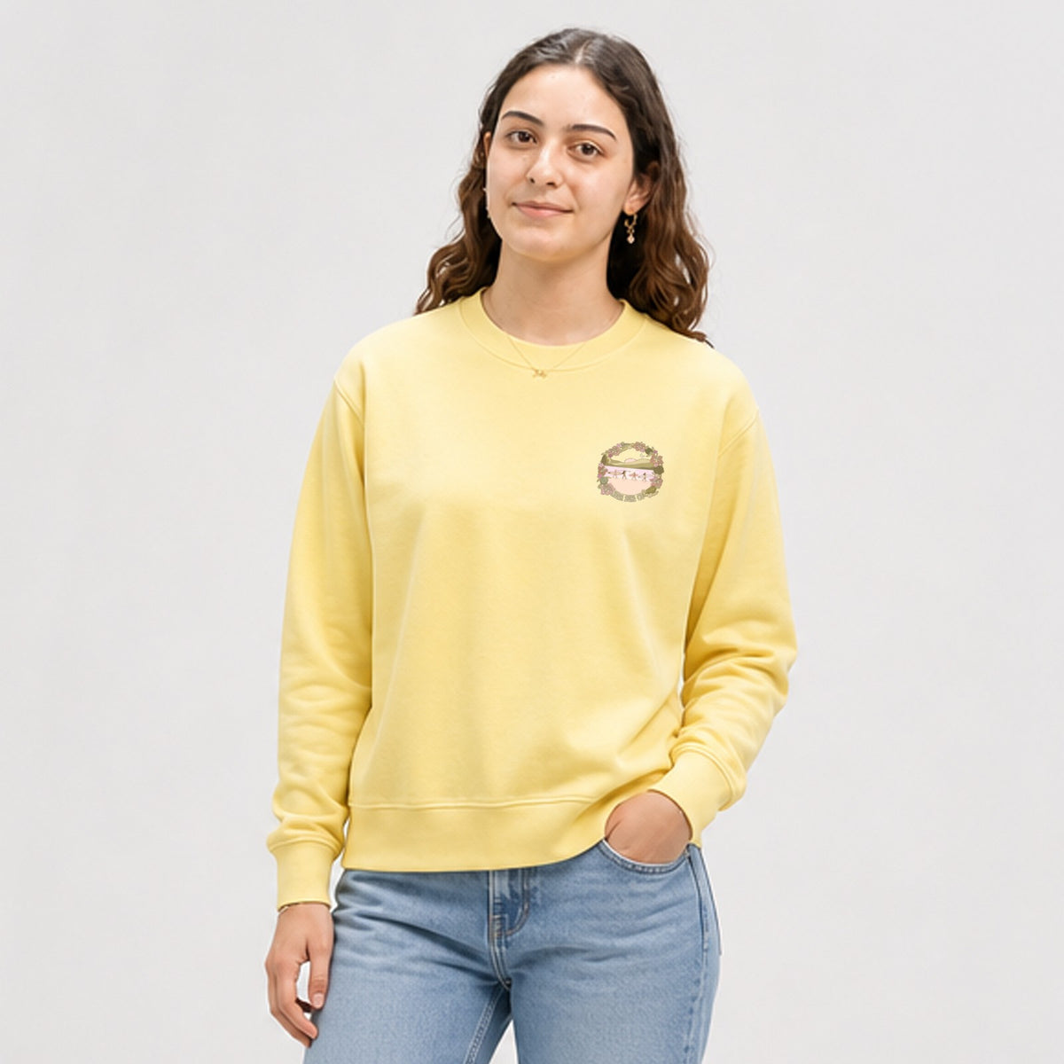 Reef Walk Womens Crew Sweatshirt - Pigment Yellow