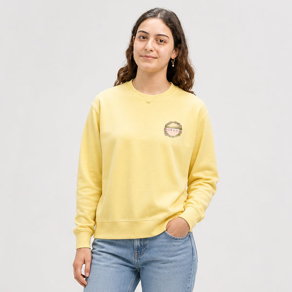Reef Walk Womens Crew Sweatshirt - Pigment Yellow