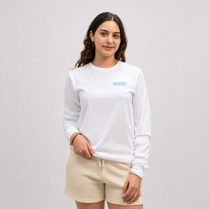 Bubble Puff Womens Long Sleeve Shirt - White