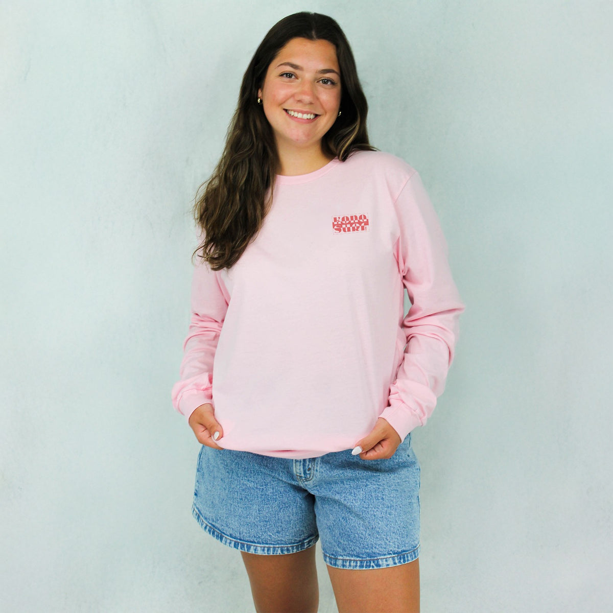 Coastal Club Puff Womens Long Sleeve Shirt - Pink