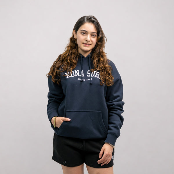 Vintage Womens Pullover Hoodie - Navy